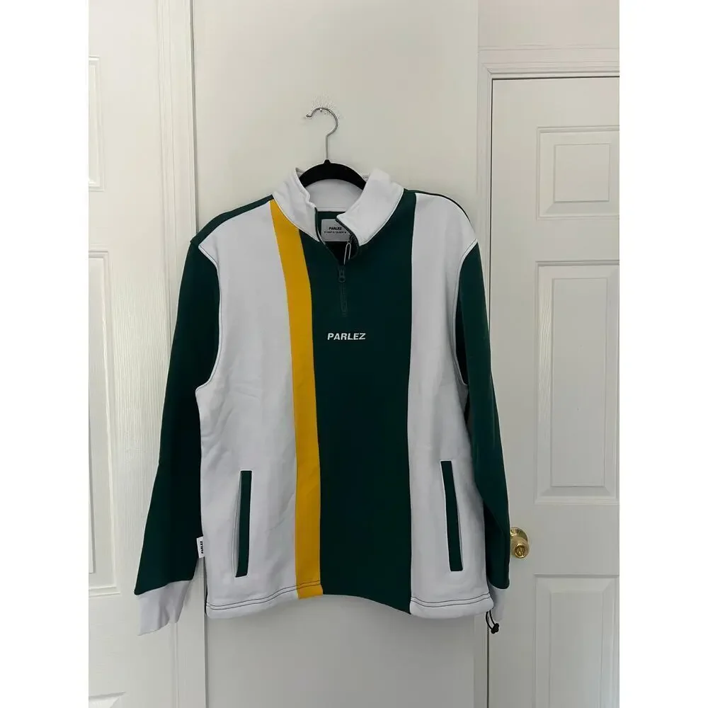 NWT Parlez Bellevue Quarter Zip Block Color Streetwear Unisex MSRP $199